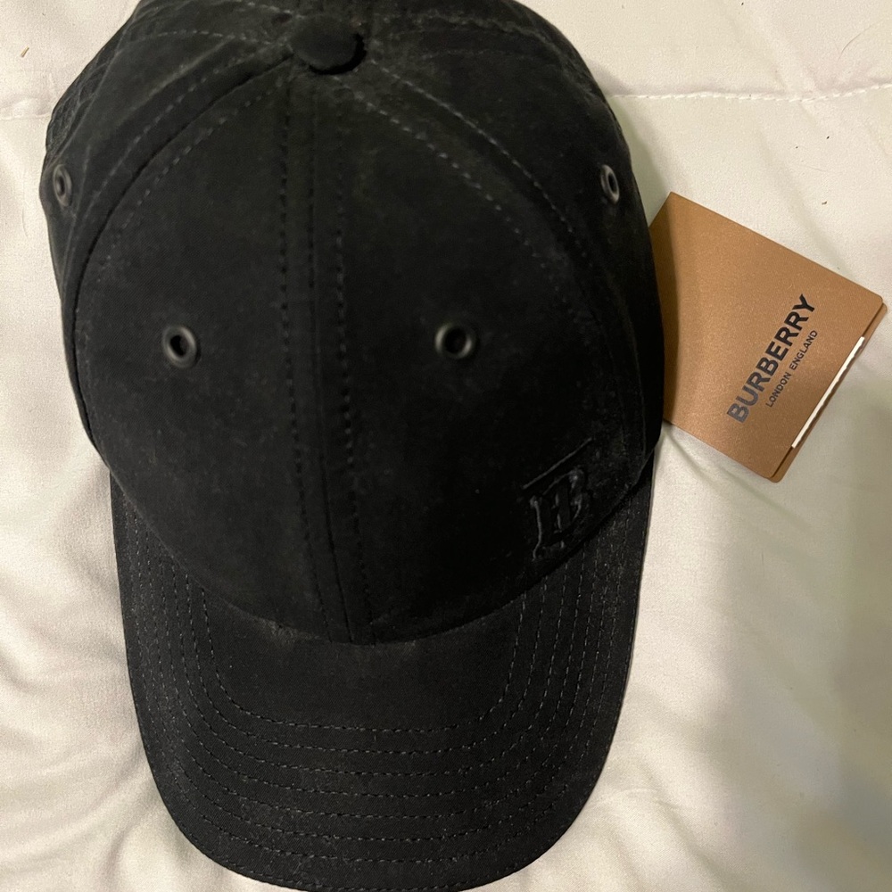 Burberry Check Pattern Cap with Black Trim